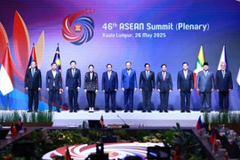 范明政总理与东盟各国和东帝汶领导人合影。图自越通社