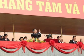 越共中央总书记苏林在越南社会主义共和国国庆80周年庆典上发表讲话 。图自越通社