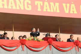 越共中央总书记苏林在越南社会主义共和国国庆80周年庆典上发表讲话 。图自越通社