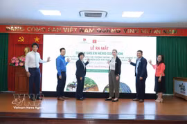 “绿色英雄方案（Green Hero Solution）——越南气候变化适应型农业和粮食系统循环模式”项目启动仪式。图自越通社