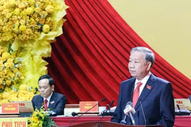 越共中央总书记苏林出席大会并发表指导性讲话。图自越通社