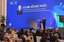越南政府副总理胡德福在会上发表讲话。图自越通社