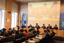 落实《公民权利和政治权利国际公约》第四轮对话现场。图自越通社