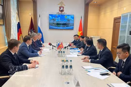 会谈现场。图自越通社
