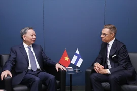 2024 年 9 月，越共中央总书记苏林会见芬兰共和国总统亚历山大·斯图布。图自越通社