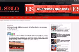 智利共产党机关报《世纪报》（El Siglo）9月3日刊登长文，详细介绍在河内巴亭广场举行的国庆庆典、阅兵和群众游行盛况。屏幕截图