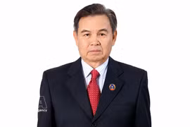 老挝人民革命党中央政治局委员、老挝人民民主共和国国会主席赛宋蓬·丰威汉。图自越通社