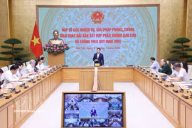 越南政府副总理陈红河发表讲话。图自越通社