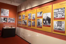 《革命之路——胡志明同志在中国》专题展览。图自越通社
