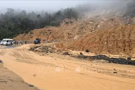 庆和省南永庆乡庆黎山口发生山体滑坡事故。图自越通社