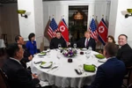 朝鲜领导人金正恩与美国总统特朗普共进晚宴(组图)