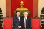 越共中央总书记、国家主席阮富仲会见老挝政府总理通伦·西苏里