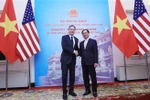 越南外交部部长裴青山与美国国务卿安东尼·布林肯举行会谈