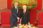 越共中央总书记阮富仲会见美国国务卿安东尼·布林肯