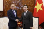 国家主席武文赏会见即将离任的哈萨克斯坦驻越大使叶尔兰