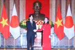 越南国家副主席武氏映春会见日本皇嗣秋筱宫文仁亲王和纪子王妃