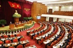 越共第十三届中央委员会第六次全体会议在河内隆重开幕