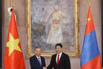 苏林总书记、国家主席与蒙古国总统乌赫那·呼日勒苏赫举行会谈