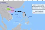 附图 第三号台风移动方向 