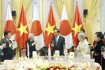 越南国家主席陈大光与夫人主持国宴 欢迎日本天皇明仁和皇后访越