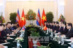 越南和柬埔寨领导人就两国建交50周年互致贺函。（图片来源：越通社）