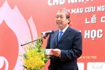 张和平副总理在启动仪式上发表讲话（图片来源：越通社）