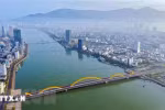 鸟瞰岘港市。图自越通社