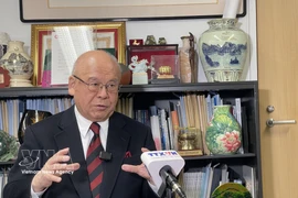 日越友好议员联盟特别顾问、日本自民党前干事长武部勤。图自越通社