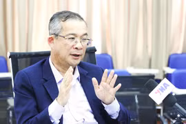 金边皇家大学国际研究与公共政策学院院长聂·昌达里。图自越通社