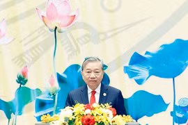 越南政府和越南祖国阵线中央委员会在国会大厦隆重举行国家级纪念活动，庆祝越南国会首次全国大选 80 周年 图自越通社