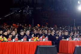 党和国家领导出席活动。图自越通社