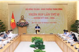 越南政府总理范明政主持召开中央竞赛委员会第十二次会议。图自越通社