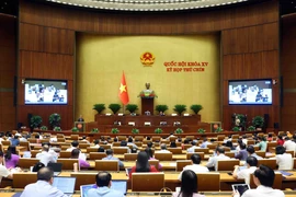 越南第十五届国会第九次会议：讨论《广告法》草案。图自越通社