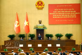 全国贯彻落实越共中央政治局第57-NQ/TW号决议一年半总结会议召开。图自越通社
