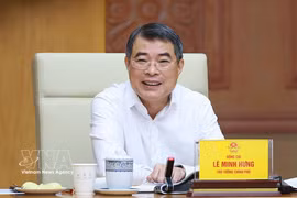 越南政府总理黎明兴发表讲话。图自越通社