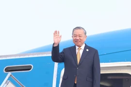 越共中央总书记苏林启程对柬埔寨王国进行国事访问。图自越通社