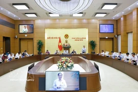 越南国会常务委员会第56次会议继续召开。图自越通社
