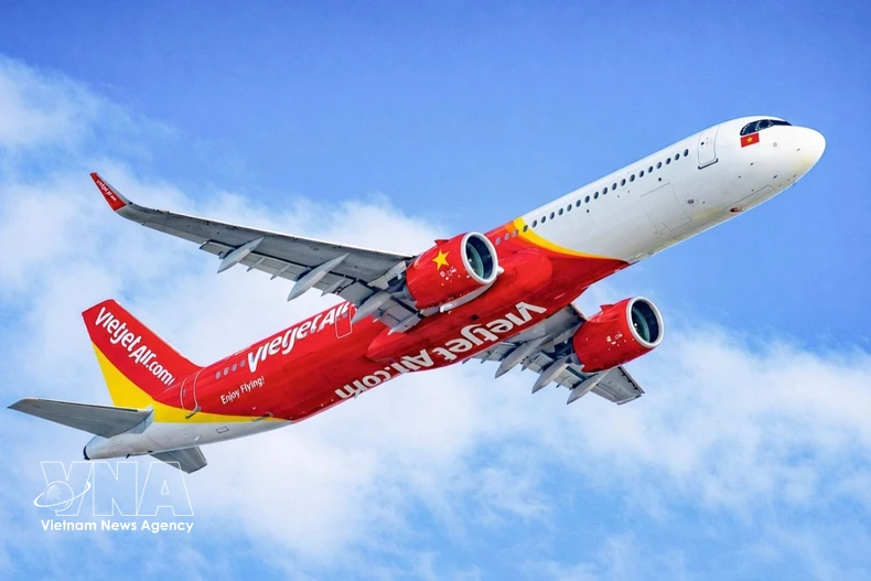 越捷航空公司的飞机。图自越通社