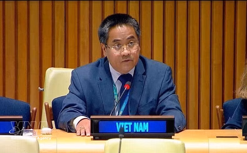越南常驻联合国代表团副团长阮海流公使。图自越通社