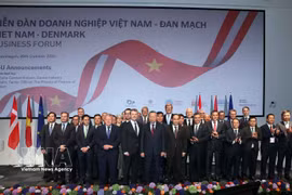 越共中央总书记、国家主席苏林出席越丹企业论坛 图自越通社