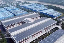 西宁省芹苴县新金工业园区Kizuna JV股份公司屋顶光伏系统。图：越通社