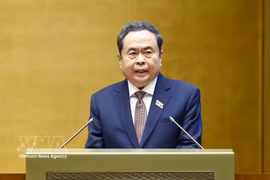 越南国会主席陈青敏发表讲话 图自越通社