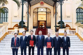 越共中央总书记、国家主席苏林向两名越南驻外大使颁发任命决定 图自越通社