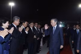 苏林总书记圆满结束对柬埔寨王国的国事访问启程回国 图自越通社