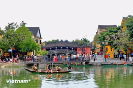 位于越南岘港市会安古镇的廊桥（Chùa Cầu），是联合国教科文组织世界文化遗产“会安古镇”中一处独特的建筑遗产 图自越通社