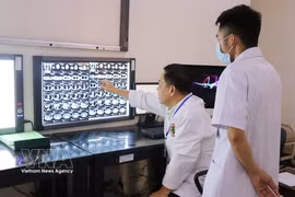 在核能应用领域中，医疗是取得突破性进展并为民众带来最直接、最切实利益的行业。在同奈省，核医学技术在疾病诊断和治疗中的应用正助力提升诊疗质量，帮助及早发现多种病症，尤其是在辅助癌症治疗方面。图：越通社