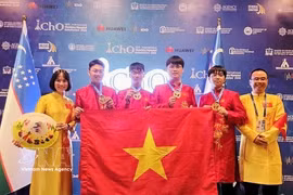 越南队在2026年国际化学奥林匹克竞赛中夺得4枚金牌，金牌数与中国、印度并列第一。图片来源：越通社