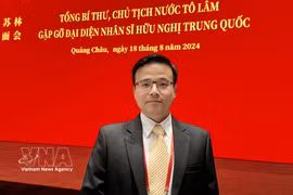 越南清华大学机械工程专业博士、瀚荣盛东智能科技有限公司总经理杨锦荣 图自越通社