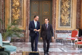 越南外长黎怀忠会见比利时副首相兼外交大臣马克西姆·普雷沃 图自外交部
