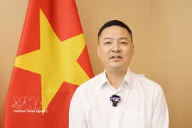 越南教师阮春面副教授 图自越通社